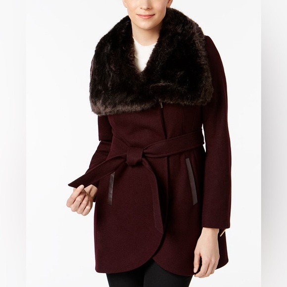 French Connection Fur Trim Jacket - Picture 1 of 8